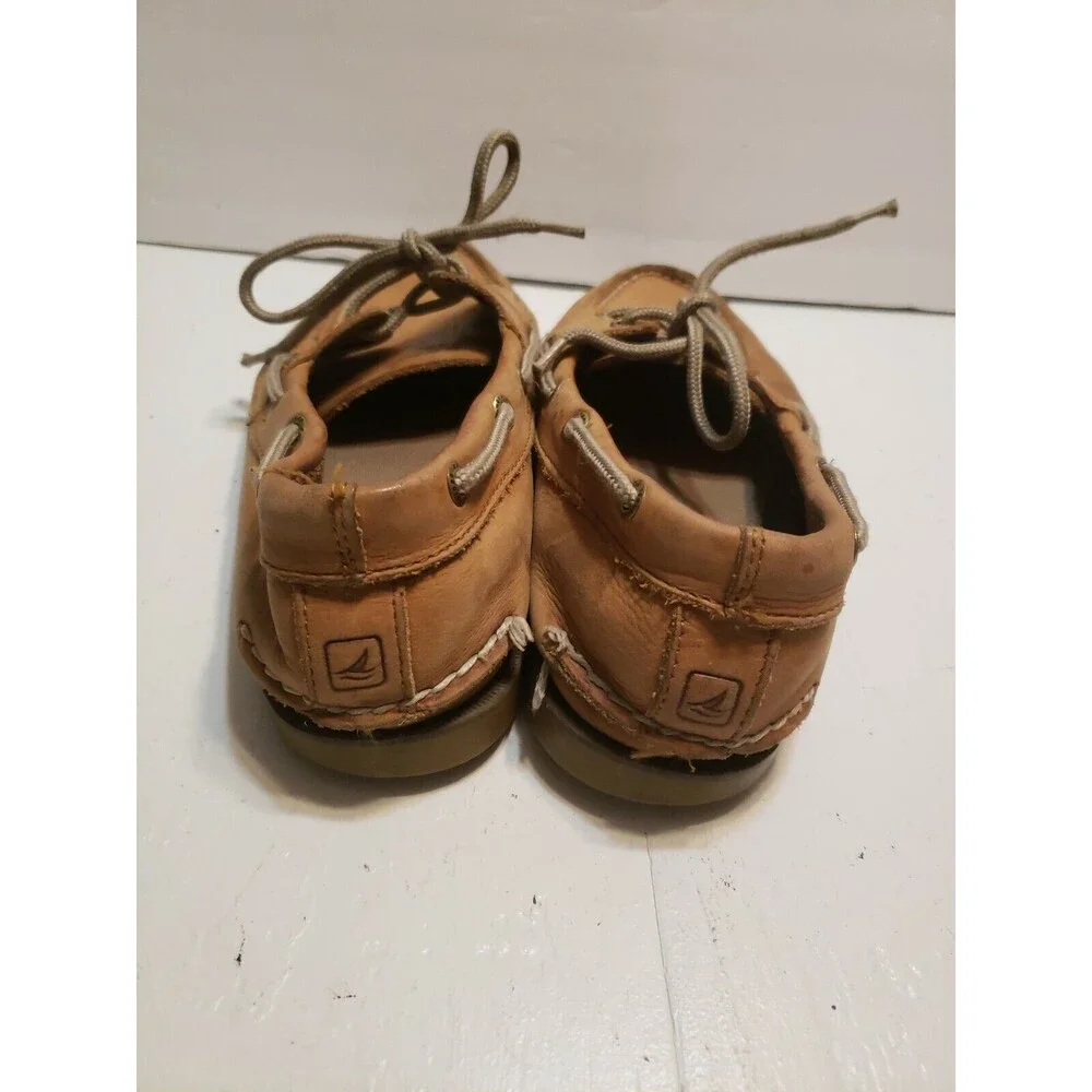 SPERRY TOP-SIDER A/O 2-Eye Brown Sz 9 W Men Boat Shoes